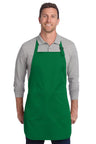 Port Authority ® Full - Length Two - Pocket Bib Apron. A600 - Port Authority A600 Kelly Green OSFA Aprons