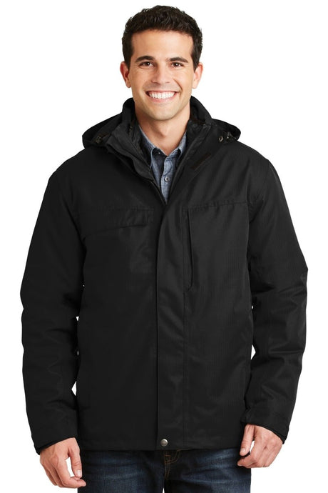 Port Authority ® Herringbone 3 - in - 1 Parka. J302 - Port Authority J302 Black XS Insulated Jackets