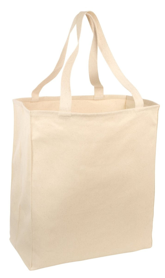 Port Authority ® Ideal Twill Over - the - Shoulder Grocery Tote. B110 - Port Authority B110 Natural OSFA Tote Bags