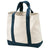 Port Authority ® - Ideal Twill Two - Tone Shopping Tote. B400 - Port Authority B400 Natural/ Navy OSFA Tote Bags