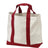 Port Authority ® - Ideal Twill Two - Tone Shopping Tote. B400 - Port Authority B400 Natural/ Red OSFA Tote Bags