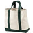 Port Authority ® - Ideal Twill Two - Tone Shopping Tote. B400 - Port Authority B400 Natural/ Spruce OSFA Tote Bags