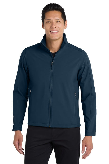 Port Authority J317 Core Soft Shell Jacket - Wholesale Blank Outerwear Dress Blue Navy XS Soft Shell Jackets