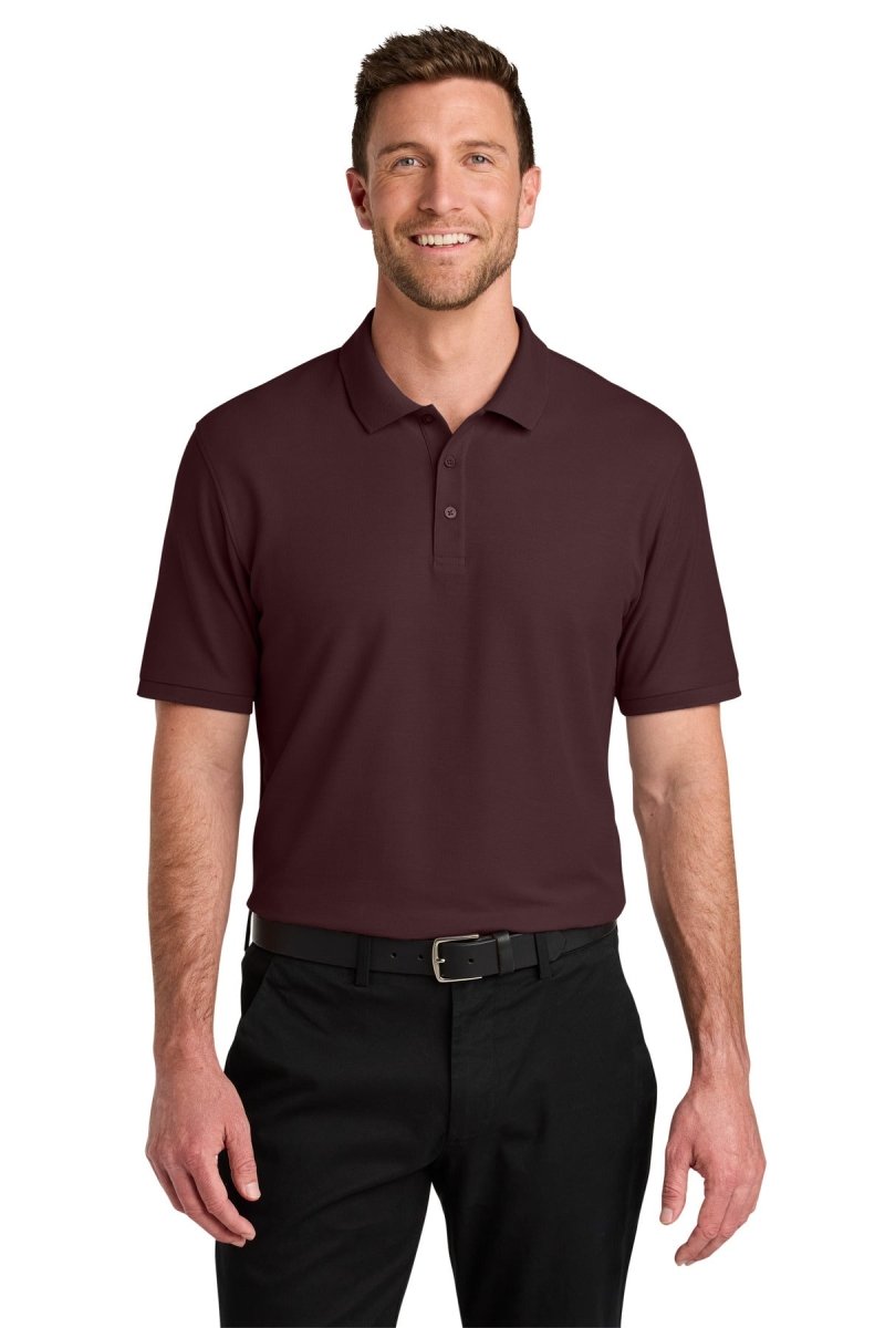 Port Authority K200 Wearever Signature Pique Polo Maroon XS Polos/Knits