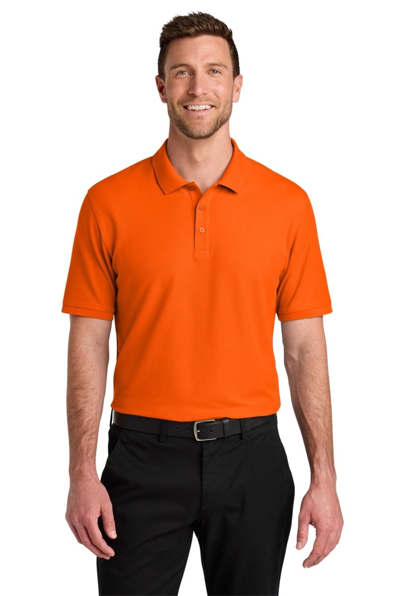 Port Authority K200 Wearever Signature Pique Polo Neon Orange XS Polos/Knits