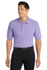Port Authority K500 Silk Touch Polo – 65/35 Poly Cotton Pique Knit Bright Lavender XS Polos/Knits
