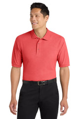 Port Authority K500 Silk Touch Polo – 65/35 Poly Cotton Pique Knit Hibiscus XS Polos/Knits