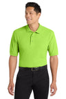 Port Authority K500 Silk Touch Polo – 65/35 Poly Cotton Pique Knit Lime XS Polos/Knits