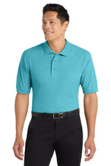 Port Authority K500 Silk Touch Polo – 65/35 Poly Cotton Pique Knit Maui Blue XS Polos/Knits