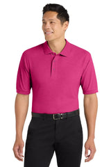 Port Authority K500 Silk Touch Polo – 65/35 Poly Cotton Pique Knit Steel Grey XS Polos/Knits