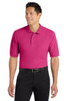Port Authority K500 Silk Touch Polo – 65/35 Poly Cotton Pique Knit Steel Grey XS Polos/Knits