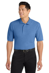 Port Authority K500 Silk Touch Polo – 65/35 Poly Cotton Pique Knit Steel Grey XS Polos/Knits