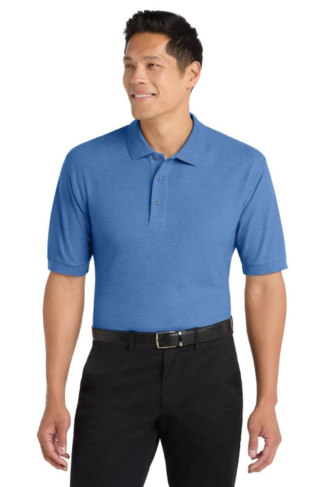 Port Authority K500 Silk Touch Polo – 65/35 Poly Cotton Pique Knit Steel Grey XS Polos/Knits