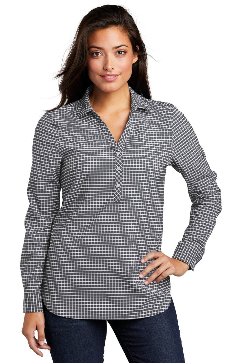Port Authority ® Ladies City Stretch Tunic LW680 - Port Authority LW680 Graphite/ White XS Women's