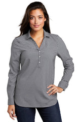 Port Authority ® Ladies City Stretch Tunic LW680 - Port Authority LW680 Graphite/ White XS Women's
