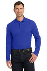 Port Authority ® Long Sleeve Core Classic Pique Polo. K100LS - Port Authority K100LS True Royal XS Polos/Knits