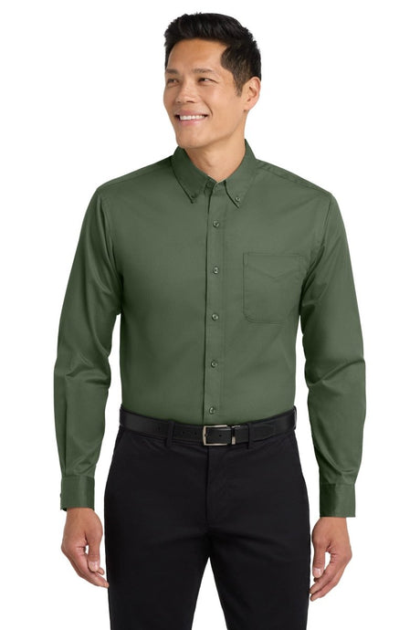 Port Authority ® Long Sleeve Easy Care Shirt S608 - Port Authority S608 Clover Green XS Woven Shirts