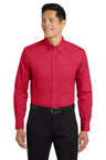 Port Authority ® Long Sleeve Easy Care Shirt S608 - Port Authority S608 Red/ Light Stone XS Woven Shirts