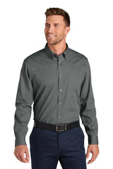 Port Authority ® Long Sleeve Nailhead Easy Care Shirt W816 - Port Authority W816 Deep Black XS Woven Shirts