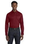 Port Authority ® Long Sleeve SuperPro React ™ Twill Shirt. W808 - Port Authority W808 Burgundy XS Woven Shirts
