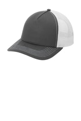 Port Authority ® Low - Profile Snapback 5 - Panel Trucker Cap C115LP - Port Authority C115LP Grey Steel/ White OSFA Hats
