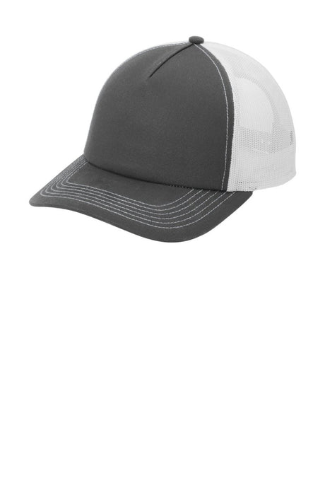 Port Authority ® Low - Profile Snapback 5 - Panel Trucker Cap C115LP - Port Authority C115LP Grey Steel/ White OSFA Hats
