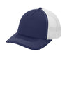 Port Authority ® Low - Profile Snapback 5 - Panel Trucker Cap C115LP - Port Authority C115LP True Navy/ White OSFA Hats