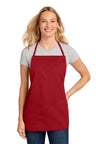 Port Authority ® Medium - Length Apron. A525 - Port Authority A525 Red OSFA Aprons
