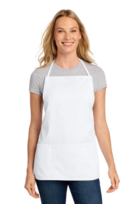 Port Authority ® Medium - Length Apron. A525 - Port Authority A525 White OSFA Aprons