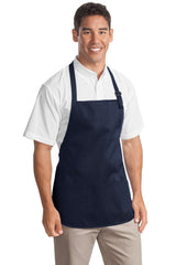 Port Authority ® Medium - Length Apron with Pouch Pockets. A510 - Port Authority A510 Navy OSFA Aprons