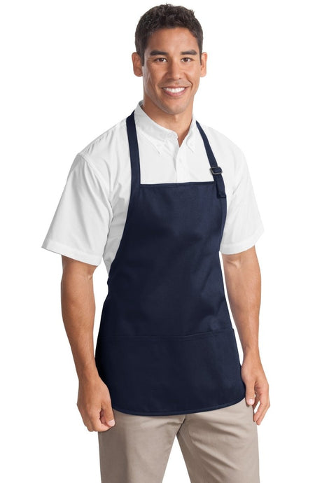 Port Authority ® Medium - Length Apron with Pouch Pockets. A510 - Port Authority A510 Navy OSFA Aprons