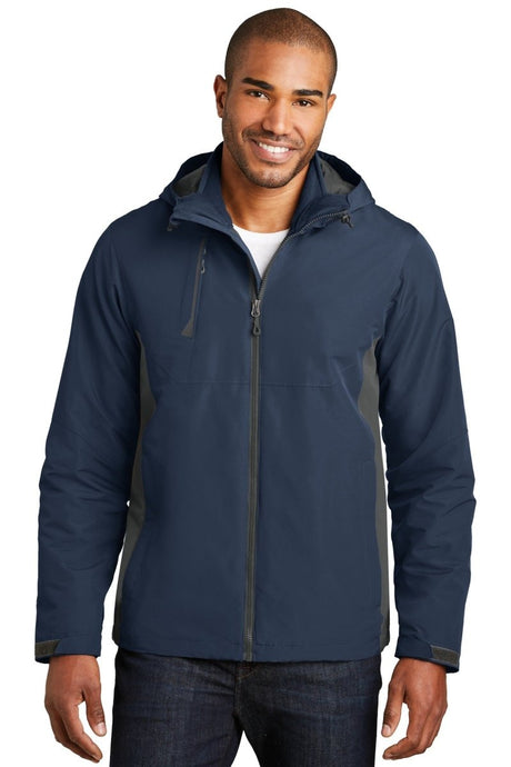 Port Authority ® Merge 3 - in - 1 Jacket. J338 - Port Authority J338 Dress Blue Navy/ Grey Steel XS Insulated Jackets