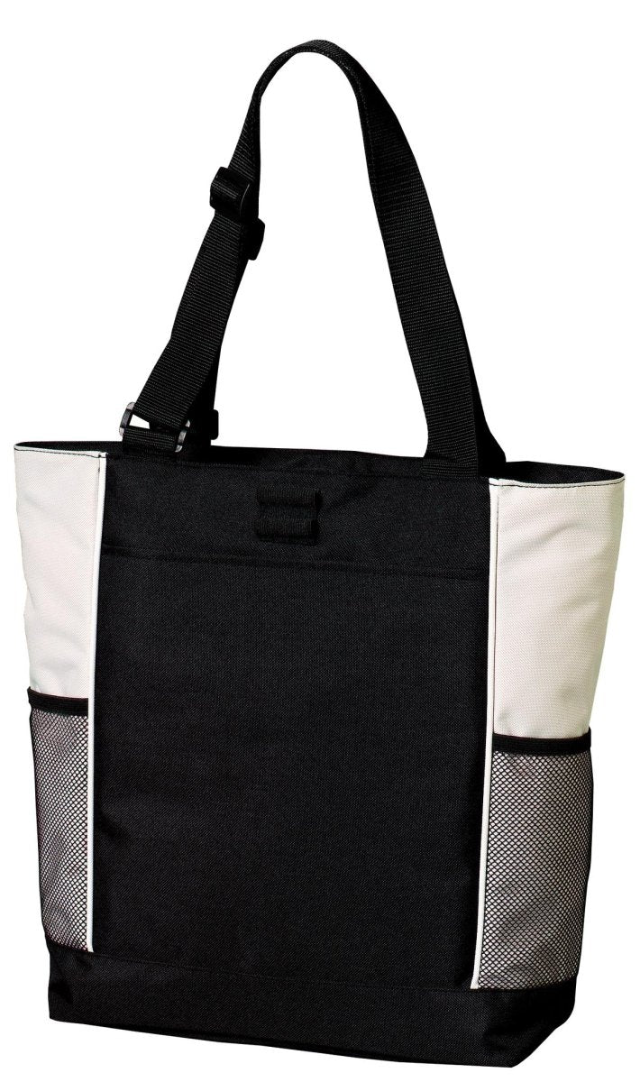 Port Authority ® Panel Tote. B5160 - Port Authority B5160 Black/ Stone OSFA Tote Bags
