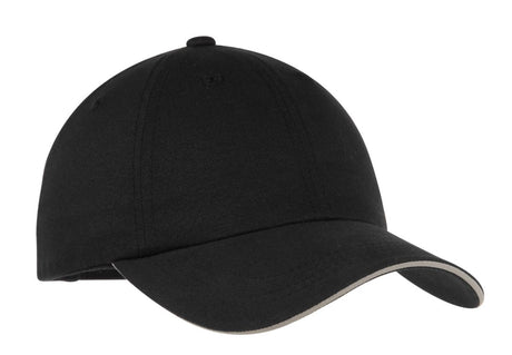Port Authority ® Reflective Sandwich Bill Cap. C832 - Port Authority C832 Black/ Reflective OSFA Hats
