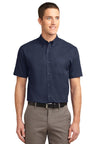 Port Authority S508 Short Sleeve Easy Care Shirt – Wholesale Woven Dress Shirts Navy/ Light Stone XS Woven Shirts