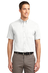 Port Authority S508 Short Sleeve Easy Care Shirt – Wholesale Woven Dress Shirts White/ Light Stone XS Woven Shirts