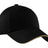 Port Authority ® Sandwich Bill Cap with Striped Closure. C830 - Port Authority C830 Black/ Khaki OSFA Hats