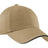Port Authority ® Sandwich Bill Cap with Striped Closure. C830 - Port Authority C830 Khaki/ Charcoal Blue OSFA Hats