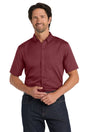 Port Authority ® Short Sleeve SuperPro React ™ Twill Shirt. W809 - Port Authority W809 Burgundy XS Woven Shirts