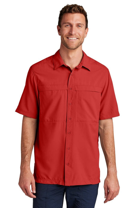 Port Authority ® Short Sleeve UV Daybreak Shirt W961 - Port Authority W961 Rich Red XS Woven Shirts