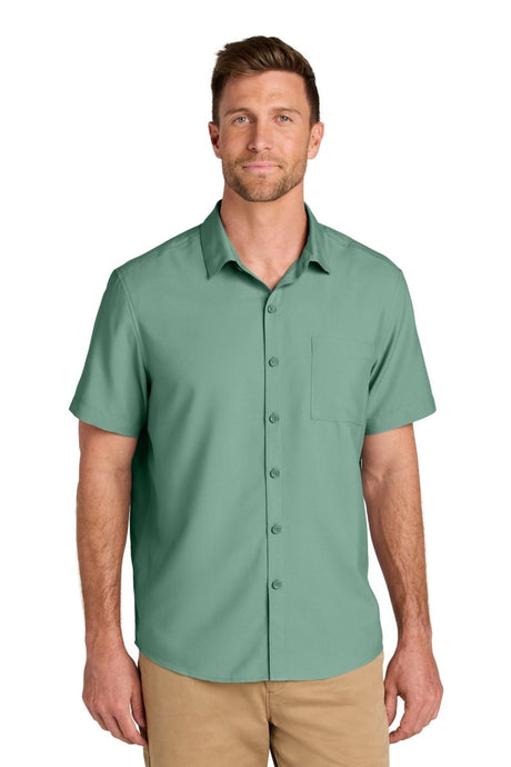 Port Authority ® Short Sleeve UV Dockside Shirt W963 - Port Authority W963 Sage XS Woven Shirts