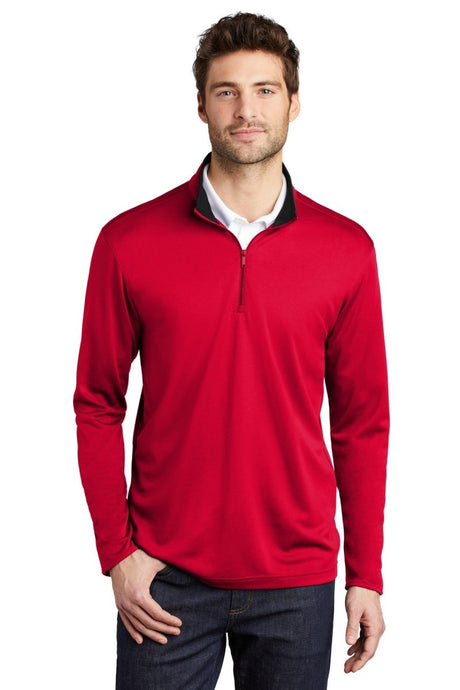 Port Authority ® Silk Touch ™ Performance 1/4 - Zip K584 - Port Authority K584 Red/ Black XS Sweatshirts/Fleece