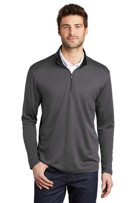 Port Authority ® Silk Touch ™ Performance 1/4 - Zip K584 - Port Authority K584 Steel Grey/ Black XS Sweatshirts/Fleece
