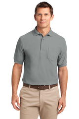 Port Authority ® Silk Touch™ Polo with Pocket. K500P - Port Authority K500P Cool Grey XS Polos/Knits