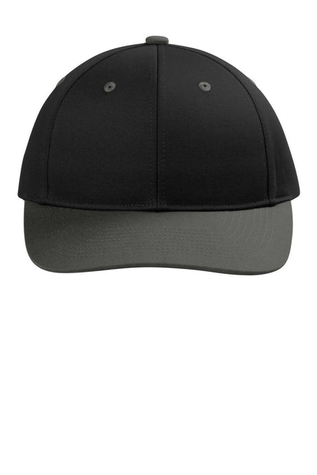 Port Authority ® Snapback Cap C118 - Port Authority C118 Black/ Grey Steel OSFA Hats