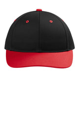 Port Authority ® Snapback Cap C118 - Port Authority C118 Black/ True Red OSFA Hats