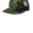 Port Authority ® Snapback Flat Bill Trucker Cap C117 - Port Authority C117 Woodland Camo/ Black OSFA Hats