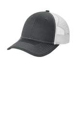 Port Authority ® Snapback Ponytail Trucker Cap LC401 - Port Authority LC401 Grey Steel/ White OSFA Hats
