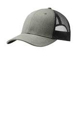 Port Authority ® Snapback Trucker Cap. C402 - Port Authority C402 Heather Grey/ Black OSFA Hats