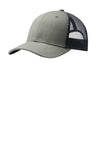 Port Authority ® Snapback Trucker Cap. C402 - Port Authority C402 Heather Grey/ Rich Navy OSFA Hats